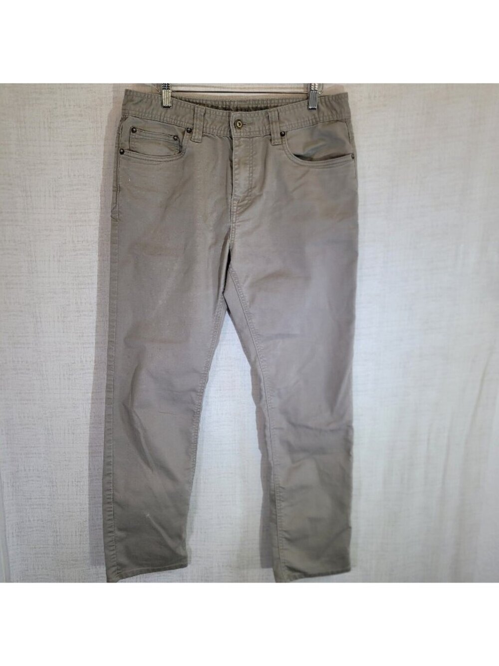 Prana Chino Pants Slim Fit Mens Tag 32x32 Act 34x30 Brown Organic Cotton Preppy